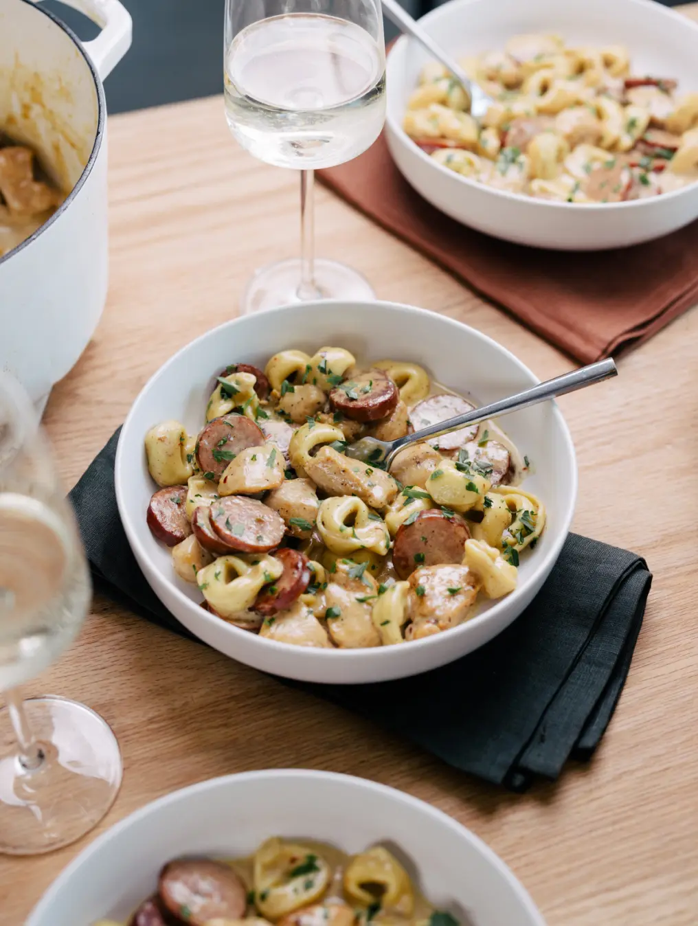 One Pan Cajun Chicken Alfredo Tortellini - Armanino Retail