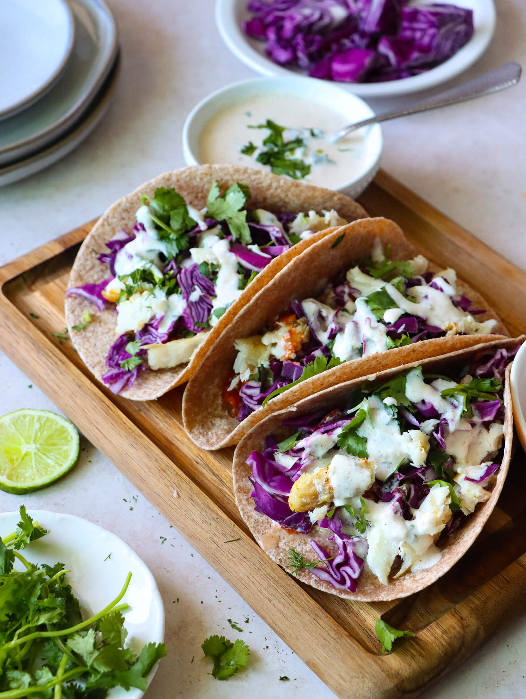 Grilled Garlic Lime Fish Tacos - Armanino Retail